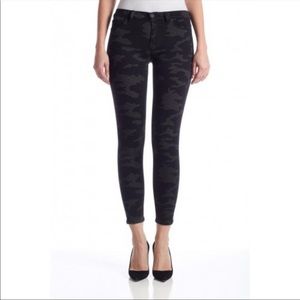 Hudson Nico Black Camo Ankle Jeans